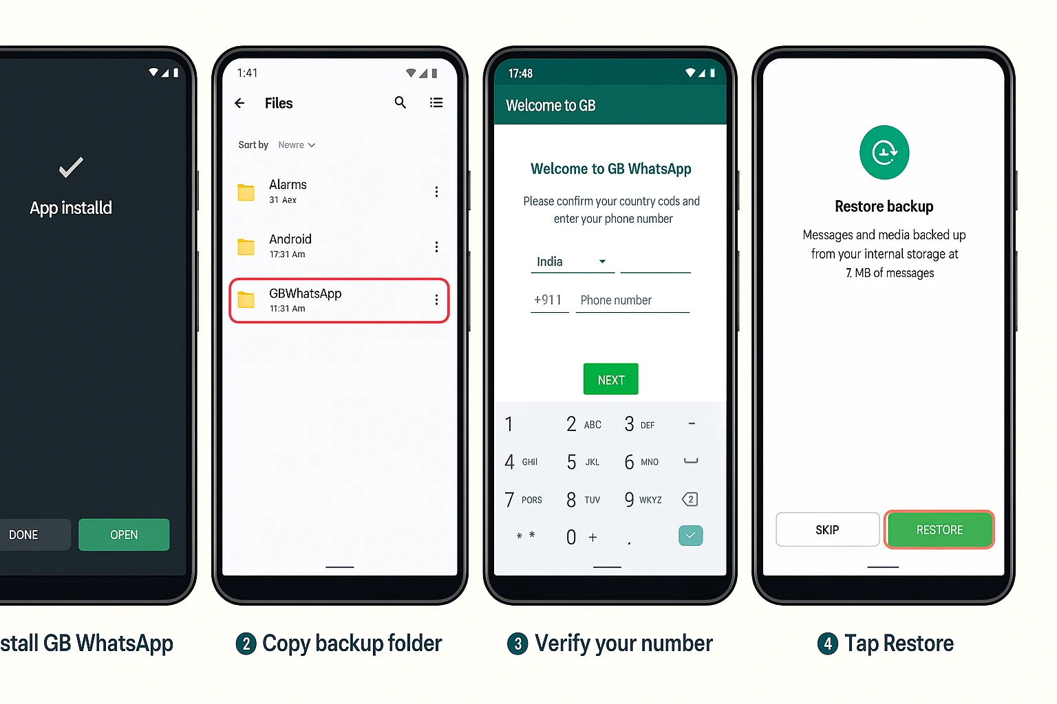 GB WhatsApp Sohbet Geri Yükleme Rehberi